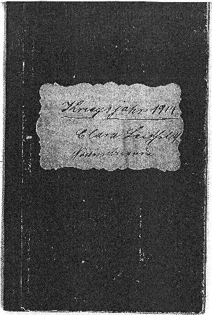 Objektbild: Tagebücher Clara Leidholdt Teil 1 (1909)